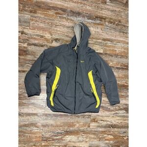 Mens Nike Reversible Coat Jacket Vintage Y2K Size XXL Gray Nylon/ Fleece